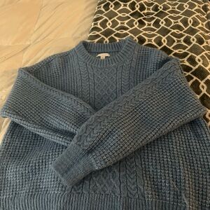 Women’s Blue Cable Knit Sweater